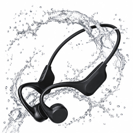 Swiftek Bone Conduction Koptelefoon – IPX8 Waterdicht – Open-oor Sportkoptelefoon – Alle Sporten – Draadloze Oordopjes – Draadloze Headset – 8GB Geheugen – MP3-speler